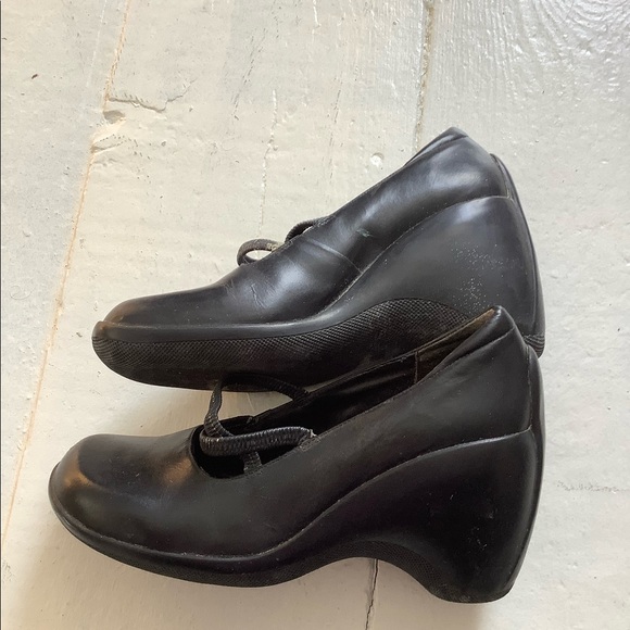 5/$25😎Vintage rampage leather chunky heels clog size 6 - Picture 3 of 5